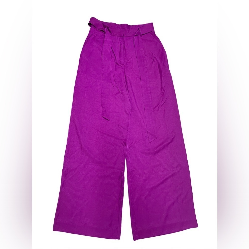 FRNCH Paris Purple Wide Leg Flare Pant